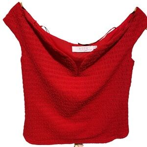 #2971 NWOT Astr Red Off-Shoulder Crop